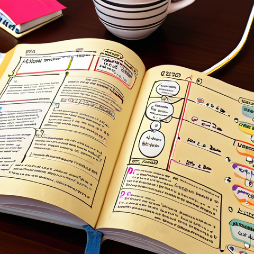 **A student intensely studying a handwritten study guide for the Trade English exam, filled with colorful notes, mind maps of Incoterms 2020 (CIF, FOB, EXW highlighted), and a separate section dedicated to meticulously corrected past exam questions with detailed explanations. The study guide is open on a desk cluttered with textbooks, highlighters, and a steaming cup of coffee, illuminated by warm, focused desk lamp light.**